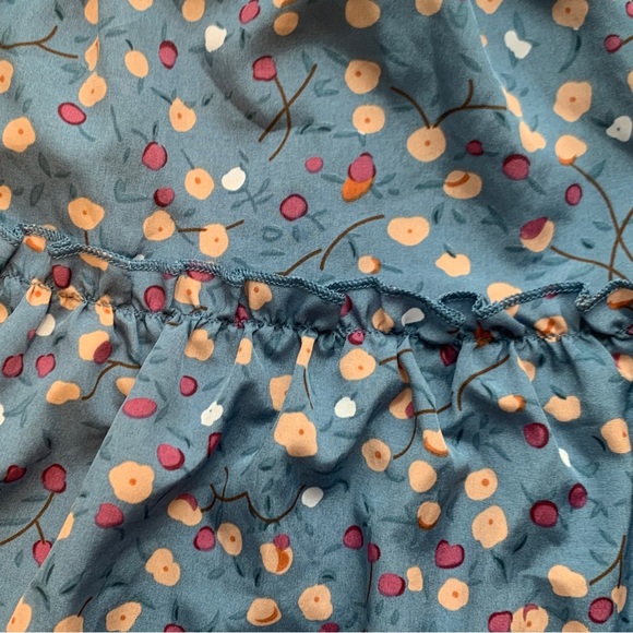 3/$35 blue floral skirt (size s) - Picture 3 of 8